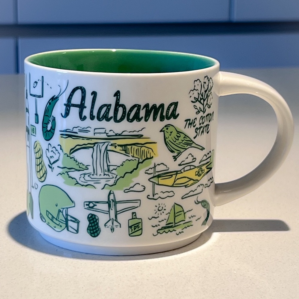 Discontinued 2018 Starbucks ALABAMA Mug Been There series